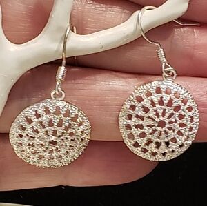Brand New S.P. Earrings, French Wires Delicate & Lightweight, Intricate, Sparkle
